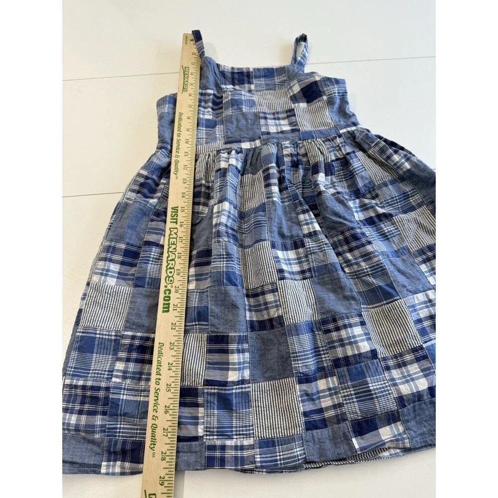 Gymboree Size 12 Blue Patchwork Sandy Shores patchwork Madras Sundress